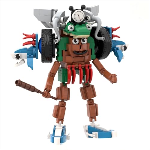 Générique Italian Brainrot Konstruktion Spezialblöcke, verschmolzene Form, Figuren zum Zusammenbauen, Figur Tung Tung Sahur Tralalero Tralala Sammlerfigur kreatives Geschenk (313 Stück) von Générique