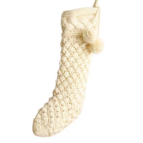 Générique Kabel Knit Christmas Stockings, Winter Stocking Decor, 45 cm Knitted Stocking Decorations, Decorative Knitted Stockings, Large Size Hand Woven Solid Color Stocking Decorations for Family Générique Kabel Knit Christmas Stockings, Winter Stocking Decor, 45 cm Knitted Stocking Decorations, Decorative Knitted Stockings, Large Size Hand Woven Solid Color Stocking Decorations for Family von Générique