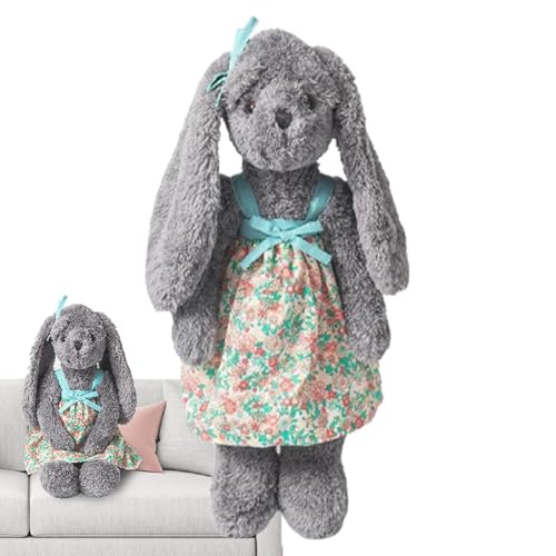 Générique Kaninchen-Plüschtier, Plüschtier aus Hase, Grau, Sammlerspielzeug, Schlafzimmerdekoration, beruhigendes Spielzeug zum Schlafen, Reisen und Zuhause von Générique