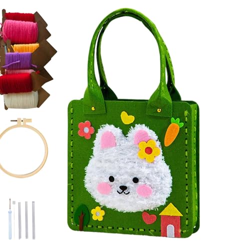 Générique Kids Handmade Bag Set, Colorful Sewing Kit, 8,27 x 14,17 Zoll Cartoon Felt Tote Bag, Lightweight Craft Supplies, Easy Yarn Board for Home, School and Daily Use Générique Kids Handmade Bag Set, Colorful Sewing Kit, 8,27 x 14,17 Zoll Cartoon Felt Tote Bag, Lightweight Craft Supplies, Easy Yarn Board for Home, School and Daily Use von Générique