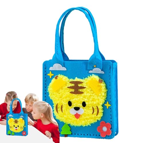 Générique Kids Handmade Bag Set, Colorful Sewing Kit, 8,27 x 14,17 Zoll Cartoon Felt Tote Bag, Lightweight Craft Supplies, Easy Yarn Board for Home, School and Daily Use Générique Kids Handmade Bag Set, Colorful Sewing Kit, 8,27 x 14,17 Zoll Cartoon Felt Tote Bag, Lightweight Craft Supplies, Easy Yarn Board for Home, School and Daily Use von Générique