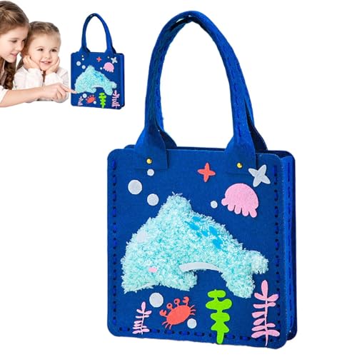 Générique Kids Handmade Bag Set, Colorful Sewing Kit, 8,27 x 14,17 Zoll Cartoon Felt Tote Bag, Lightweight Craft Supplies, Easy Yarn Board for Home, School and Daily Use Générique Kids Handmade Bag Set, Colorful Sewing Kit, 8,27 x 14,17 Zoll Cartoon Felt Tote Bag, Lightweight Craft Supplies, Easy Yarn Board for Home, School and Daily Use von Générique