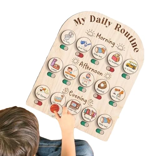 Générique Kinderzeitplan, Routinierschild aus Holz für Kleinkinder, 3 – 5 Jahre | Lernspielzeug aus Holz mit Planerbrett, Schulbedarf für Vorschulkinder Générique Kinderzeitplan, Routinierschild aus Holz für Kleinkinder, 3 – 5 Jahre | Lernspielzeug aus Holz mit Planerbrett, Schulbedarf für Vorschulkinder von Générique