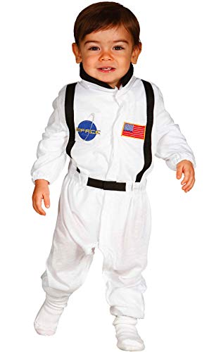 Vegaoo Kleiner Astronaut Kinderkostüm für Karneval weiss-schwarz - Grau, Weiss von Vegaoo