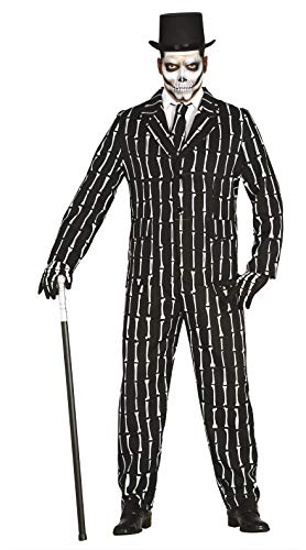 Generique - Knochen-Anzug Halloweenkostüm schwarz-Weiss - M (48-50) von FIESTAS GUIRCA