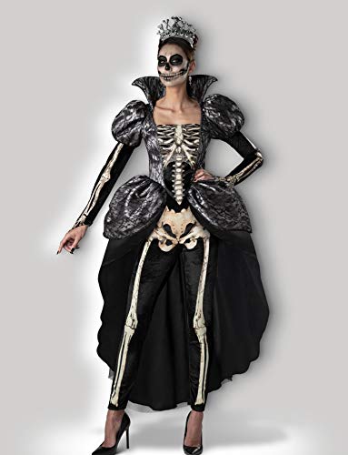 Generique - Königliche Skelett-Dame Halloween-Kostüm für Damen schwarz-weiss - M Generique - Königliche Skelett-Dame Halloween-Kostüm für Damen schwarz-weiss - M von Generique -