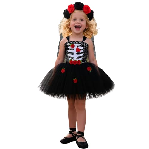 Générique Kostüm Halloween Kinder Kleid Braut Zombie Tutu für Party Verkleidungen Tag der Toten Karneval und Rollenspiel Verkleidung Halloween Kinder T286 Générique Kostüm Halloween Kinder Kleid Braut Zombie Tutu für Party Verkleidungen Tag der Toten Karneval und Rollenspiel Verkleidung Halloween Kinder T286 von Générique