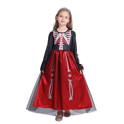 Générique Kostüm Halloween Mädchen Cosplay Kleid Braut Skelett Vampir Hexe Dämon für Party Verkleidungen und gruselige Shows Verkleidung Halloween Mädchen T381 Générique Kostüm Halloween Mädchen Cosplay Kleid Braut Skelett Vampir Hexe Dämon für Party Verkleidungen und gruselige Shows Verkleidung Halloween Mädchen T381 von Générique