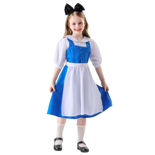 Générique Kostüm für Kinder, Bauernmädchen, für Kindertag, Bierparty, Show und Cosplay, mit Kleid, Schürze für Kinder, Halloween von Générique