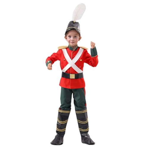 Générique Kostüm für Kinder, Britischer Soldat, Cosplay, für Bühnenaufführung, Kostümparty, Halloween und Rollenspiel, für 4 bis 10 Jahre, Verkleidung für Kinder, T284 von Générique
