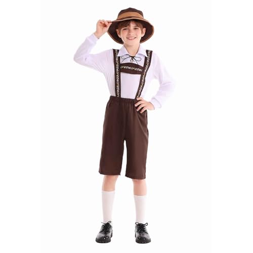 Générique Kostüm für Kinder, Deutsch, Oktoberfest, Jungen, für Party, Show, Cosplay, mit Hemd und Trägern, für 2 bis 16 Jahre, Verkleidung für Kinder, T560 von Générique