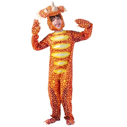Générique Kostüm für Kinder, Dinosaurier, Karneval, für Maskerade, Cosplay, Rollenspiel und Bühnenshow, mit Schwanz und Kappe, Verkleidung für Kinder von Générique