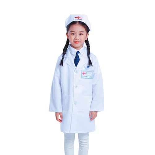 Générique Kostüm für Kinder, Doktor, Cosplay, Rollenspiel, mit Stethoskop-Bluse, für Lernspiele und Shows, Verkleidung für Kinder, T268 Générique Kostüm für Kinder, Doktor, Cosplay, Rollenspiel, mit Stethoskop-Bluse, für Lernspiele und Shows, Verkleidung für Kinder, T268 von Générique