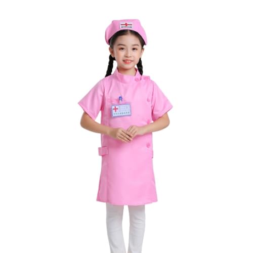 Générique Kostüm für Kinder, Doktor, Cosplay, Rollenspiel, mit Stethoskop-Bluse, für Lernspiele und Shows, Verkleidung für Kinder, T623 Générique Kostüm für Kinder, Doktor, Cosplay, Rollenspiel, mit Stethoskop-Bluse, für Lernspiele und Shows, Verkleidung für Kinder, T623 von Générique