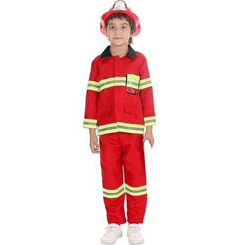 Générique Kostüm für Kinder, Feuerwehrmann, Cosplay, Set für Rollenspiele, Lernspiel und Show, mit Zubehör, Verkleidung für Kinder Générique Kostüm für Kinder, Feuerwehrmann, Cosplay, Set für Rollenspiele, Lernspiel und Show, mit Zubehör, Verkleidung für Kinder von Générique