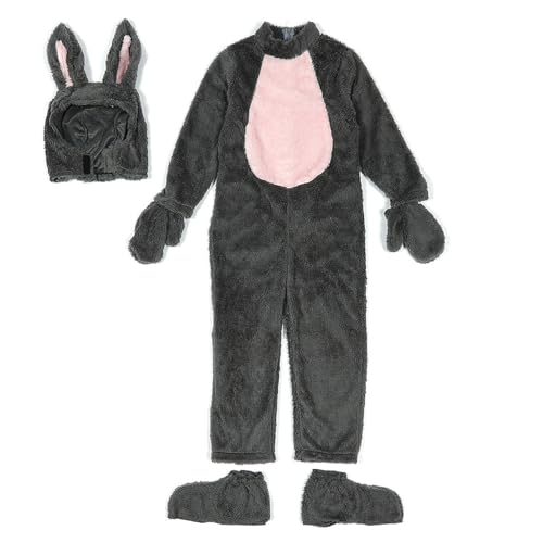 Générique Kostüm für Kinder, Hase, Grau, Cosplay, für Kostümpartys, Shows und Rollenspiel, mit weichen Ohren, Verkleidung für Kinder von Générique
