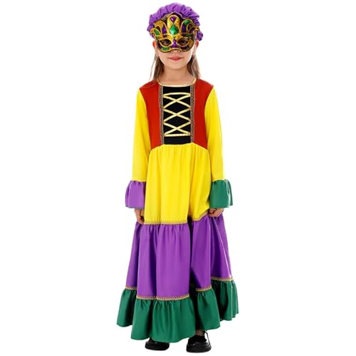 Générique Kostüm für Kinder, Karneval, Halloween, für Mädchen und Jungen, Kostümparty, Show, Kindergarten und Cosplay, mit Rüschen für 3 bis 13 Jahre, Verkleidung für Kinder, T492 von Générique