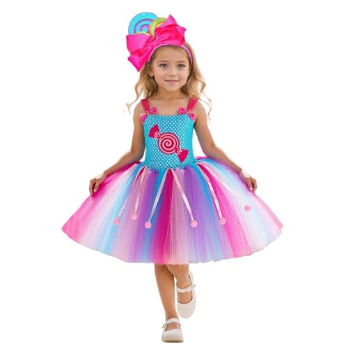 Générique Kostüm für Kinder, Mädchen, Regenbogen-Kleid, Tutu für Tanz, Show, Party und Alltag, mit Pailletten, Prinzessinnen-Kostüm für Mädchen Générique Kostüm für Kinder, Mädchen, Regenbogen-Kleid, Tutu für Tanz, Show, Party und Alltag, mit Pailletten, Prinzessinnen-Kostüm für Mädchen von Générique