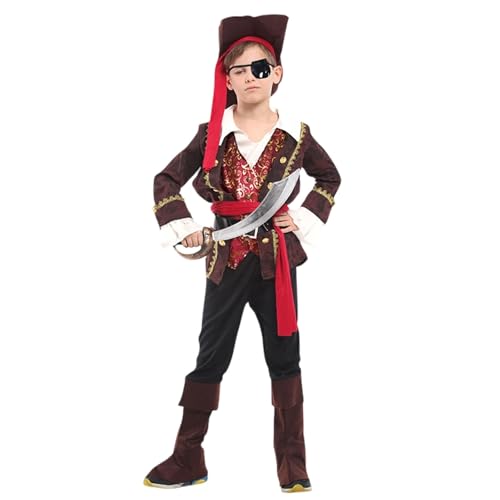 Générique Kostüm für Kinder, Pirat, Kapitän, Cosplay, für Rollenspiele, Kostümpartys und Shows, für 3 bis 11 Jahre, Verkleidung für Kinder, T458 Générique Kostüm für Kinder, Pirat, Kapitän, Cosplay, für Rollenspiele, Kostümpartys und Shows, für 3 bis 11 Jahre, Verkleidung für Kinder, T458 von Générique