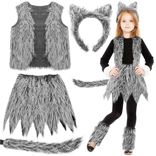Générique Kostüm für Kinder, Wolf, Schule, hundert Tage mit Beinstulpen, für Karneval, Kostümpartys und Showrole, Spielzeug, Bösewicht für Kinder, Halloween von Générique