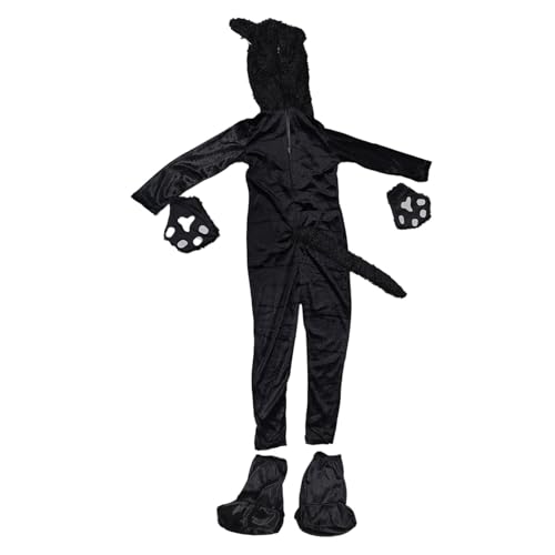 Générique Kostüm für Kinder, schwarze Katze, Cosplay, für Maskerade, Show und Rollenspiel, mit Schwanz und Ohren, Verkleidung für Kinder, Halloween Générique Kostüm für Kinder, schwarze Katze, Cosplay, für Maskerade, Show und Rollenspiel, mit Schwanz und Ohren, Verkleidung für Kinder, Halloween von Générique