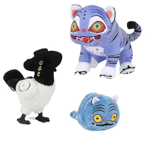 Générique Kpop Demon Hunters Tiger Plüschtier, niedlich, Tierfiguren, Plüschpuppe, niedliches Cartoon, kreatives Geschenk für Fans (3 Stück) von Générique