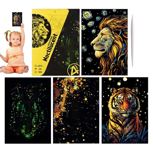 Générique Kunst-Scratch-Papier, handgefertigt, Glitter Art Crafts, 20,2 x 14,9 cm, A4, Größe zum Ausmalen und Zeichnen, Graffiti-Karten für Kinder, Landscape, Tieraktivitäten Générique Kunst-Scratch-Papier, handgefertigt, Glitter Art Crafts, 20,2 x 14,9 cm, A4, Größe zum Ausmalen und Zeichnen, Graffiti-Karten für Kinder, Landscape, Tieraktivitäten von Générique