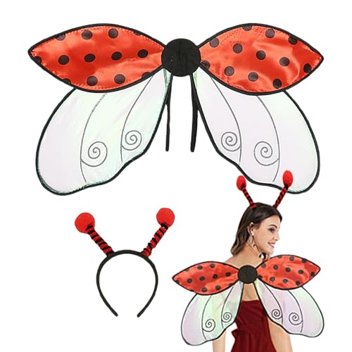 Générique Ladybug Kostüm – Bienenflügel mit lustigem Anziehen | Süßes Kostüm mit Partys und Veranstaltungen | Elegante Insektenflügel für Erwachsene und Erwachsene Générique Ladybug Kostüm – Bienenflügel mit lustigem Anziehen | Süßes Kostüm mit Partys und Veranstaltungen | Elegante Insektenflügel für Erwachsene und Erwachsene von Générique