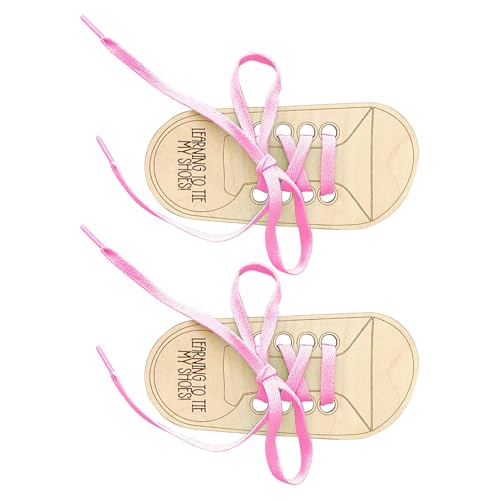 Générique Lernspielzeug zum Schnüren, Holzfädeln, Skill Trainer, Sensory Development Activity Toy für Kinder von 3 bis 6 Jahren Preschool Learning Classroom Tool, Pink, Blau, Grün von Générique