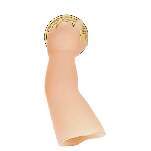 Générique Little Hand Coin Disappearing Trick, Close Up Magic Show Prop, Ecke Vanishing and Appearing Prank, Street Trick, Simple to Learn, 5,8 x 1,4 cm, Vielseitiges Material, Silikon von Générique