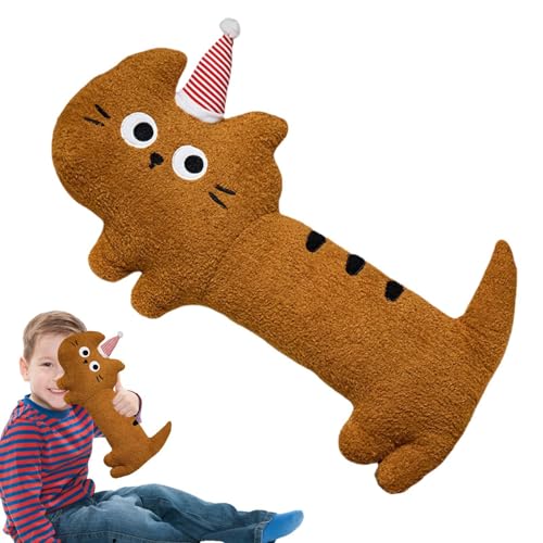 Générique Long Cat Pillow Cute Soft Animal Plush Toy, Pillow Plush Bedroom, Cuddly Kitten Hugging Cushion Kids, Girls, Boys, Christmas Decorations, Cozy Pet Body for Living Room, 40 x 20 cm von Générique