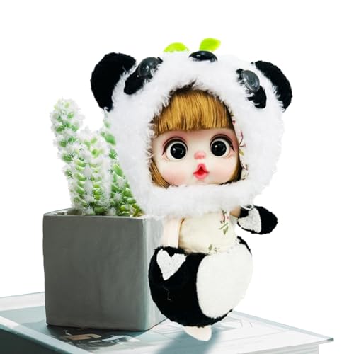 Générique Mädchen aus Plüsch, Mädchen aus Plüsch, Posable Fashion Big Eyes mit abnehmbarem Pyjama, fantasievolles Spiel mit Kleidern für Auto, Kinderzimmer von Générique