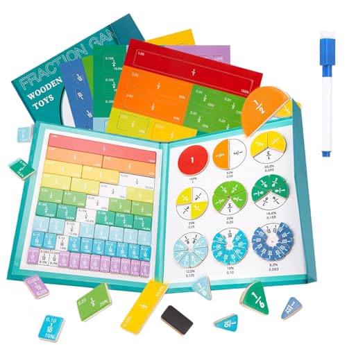 Générique Magnetisches Fraktions-Demo-Buch, magnetisches Math-Meister-Set, Puzzle, Demonstration Buch Spielzeug für Kinder, Subtracting von Générique