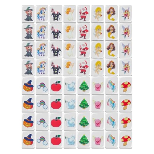 Générique Mahjong-Flaggenspiel, tragbares Mahjong-Set, für Reisen | Fliesen für Erwachsene, Partys, Haus, Picknick, Geburtstag, Halloween von Générique