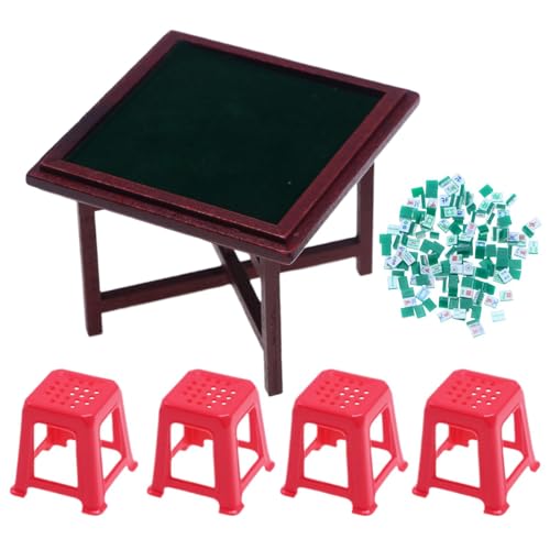 Générique Mahjong-Set für Haus, Mahjong-Set für Haus von | Mahjong-Haus-Dekor, Miniatur Mahjong-Ornament-Set für Haus, Spielhaus von Générique