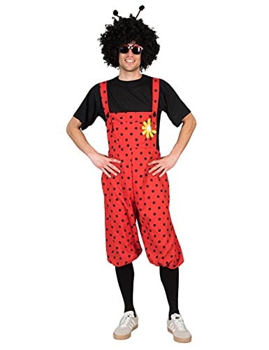 Generique - Marienkäfer Latzhose mit Blume für Erwachsene - Rot Generique - Marienkäfer Latzhose mit Blume für Erwachsene - Rot von Generique -