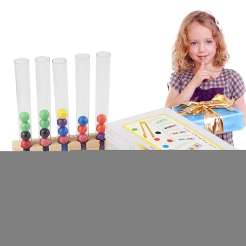 Générique Matching-Spiel mit Holzperlen für – Sortierung und Zählspielzeug, Lernaktivität | sensorisches Lernspielzeug für Kleinkinder, dünnes Clipspiel von Générique
