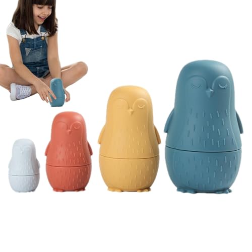 Générique Matroska Puppen Russische Matrioska für Nistpuppen, Sortierspielzeug aus Silikon für die Dekoration von Stan | Stapelbares Aufbewahrungsspielzeug für Pinguine Générique Matroska Puppen Russische Matrioska für Nistpuppen, Sortierspielzeug aus Silikon für die Dekoration von Stan | Stapelbares Aufbewahrungsspielzeug für Pinguine von Générique