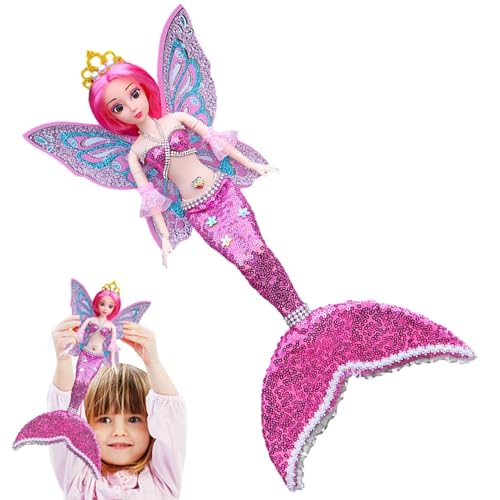 Générique Meerjungfrau-Spielzeug für Mädchen | modische Meerjungfrau 40,6 cm | Prinzessin Mädchen mit abnehmbaren Flügeln und Pailletten-Fischschwanz, Spielzeug zum Anziehen für Mädchen ab 3 Jahren Générique Meerjungfrau-Spielzeug für Mädchen | modische Meerjungfrau 40,6 cm | Prinzessin Mädchen mit abnehmbaren Flügeln und Pailletten-Fischschwanz, Spielzeug zum Anziehen für Mädchen ab 3 Jahren von Générique
