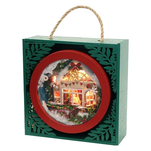 Générique Miniatur-Weihnachtshaus, Bausatz für kleine Häuser, LED-Haus, Handwerkshaus für Weihnachten, Dekoration, Miniatur-Haus-Set, Handwerkshaus Générique Miniatur-Weihnachtshaus, Bausatz für kleine Häuser, LED-Haus, Handwerkshaus für Weihnachten, Dekoration, Miniatur-Haus-Set, Handwerkshaus von Générique