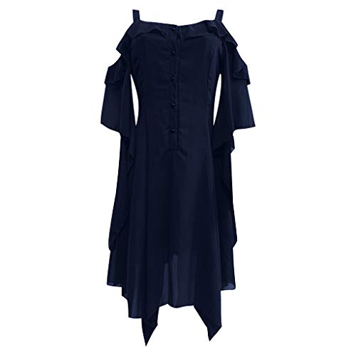 Générique Mittelalterliches Halloween-Kleid für Damen, viktorianische Kleider, Vintage, Mittelalter, Gothic, Renaissance, Kostüm, Damen, mit weiten Ärmeln, Kleider für Halloween Karneval von Générique