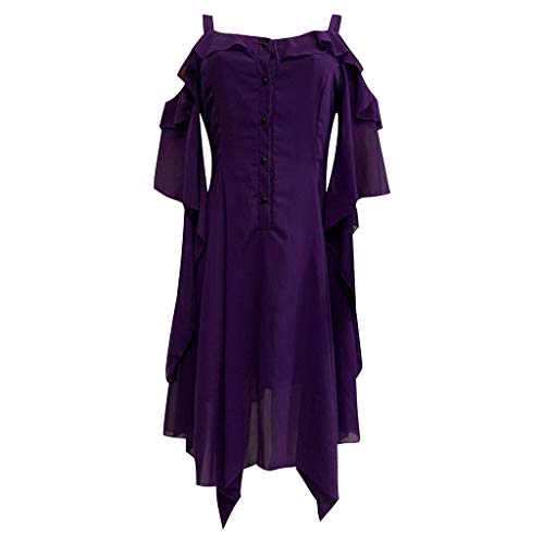Générique Mittelalterliches Halloween-Kleid für Damen, viktorianische Kleider, Vintage, Mittelalter, Gothic, Renaissance, Kostüm, Damen, mit weiten Ärmeln, Kleider für Halloween Karneval von Générique