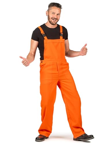 Generique - Neon-Latzhose Kostüm für Erwachsene orange - Neon Generique - Neon-Latzhose Kostüm für Erwachsene orange - Neon von Generique -