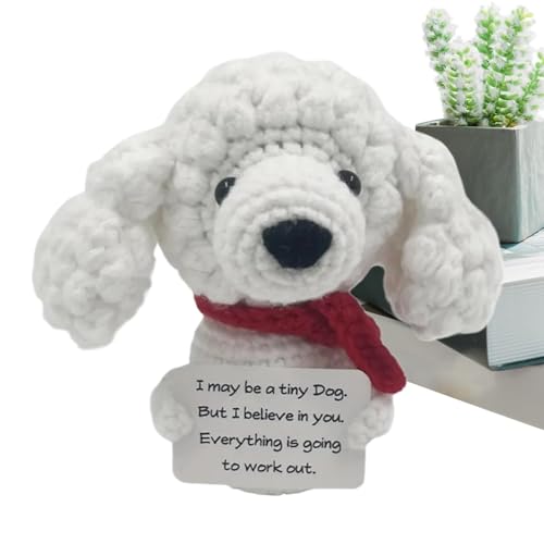 Générique Niedliche Häkeltiere, gestrickte Hunde-Spielzeuge, gehäkelte Tiere, emotionale Tierstütze, niedliche Häkeltiere, Spielzeug für positive emotionale Unterstützung und Schreibtisch-Dekoration Générique Niedliche Häkeltiere, gestrickte Hunde-Spielzeuge, gehäkelte Tiere, emotionale Tierstütze, niedliche Häkeltiere, Spielzeug für positive emotionale Unterstützung und Schreibtisch-Dekoration von Générique