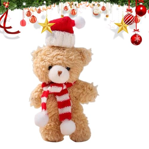 Générique Niedliche Weihnachtsbären-Dekoration, Plüsch, braun und weiß, Cartoon-Bären, 15,7 cm, weiche Plüsch-Topper für Kuchen, Partys und Feiertage, als Geburtstags- und Neujahrsfeier Générique Niedliche Weihnachtsbären-Dekoration, Plüsch, braun und weiß, Cartoon-Bären, 15,7 cm, weiche Plüsch-Topper für Kuchen, Partys und Feiertage, als Geburtstags- und Neujahrsfeier von Générique