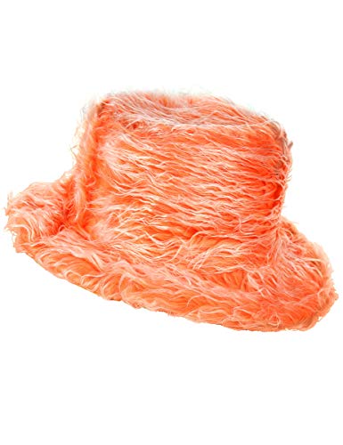 Generique - Oranger Plüsch-Hut für Erwachsene von Generique -