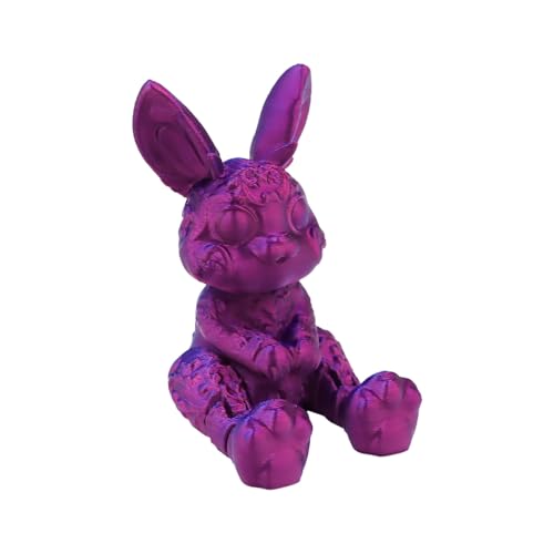 Générique Osterhase Figur 3D Gedruckt mit Osterei Festliche Deko Stück Schlüssel für sprechende Hunde (C, Einheitsgröße) von Générique