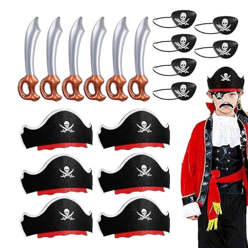 Générique Partyzubehör mit Piraten-Thema – Piratenkostüm für Halloween, Piratenauge, Patches, Schwerter, Hüte für Halloween Cosplay Générique Partyzubehör mit Piraten-Thema – Piratenkostüm für Halloween, Piratenauge, Patches, Schwerter, Hüte für Halloween Cosplay von Générique