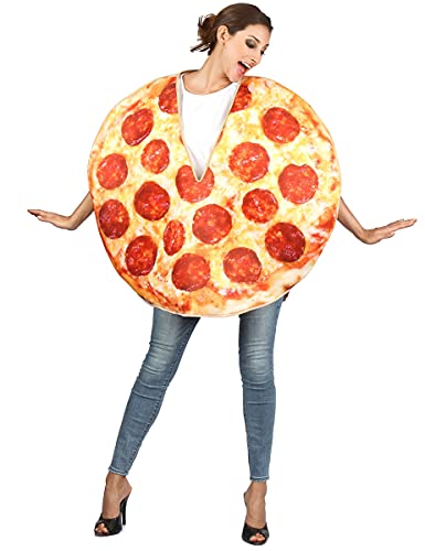 Generique - Pizza-Kostüm für Erwachsene rot-gelb-braun - Rot von Generique -