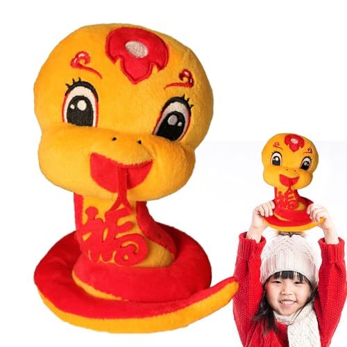 Générique Plüsch, Schlange, Plüschtier, Maskottchen, Plüschtier des chinesischen Neujahrs, kleines weiches und niedliches Kissen, Spielzeug für Freundin, Freund, , 8 Zoll von Générique